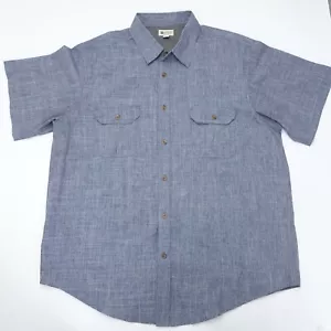 Haggar Clothing Fishing Shirt Men's XL Blue Mesh Flap Pockets Classic Button-Up - Picture 1 of 8