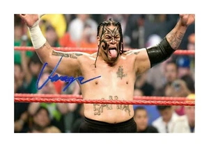 Umaga 1 WWE A4 reproducción autógrafo fotografía póster elección de marco - Imagen 1 de 6