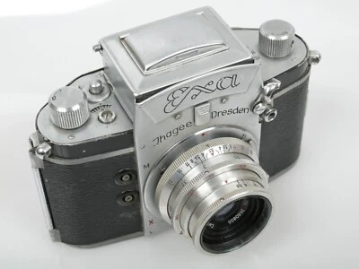 EXA 0 + Tessar 3,5/50 T (rot/red)  3,5/50 Verschluss läuft works 35mm SLR Camera - Bild 1 von 4