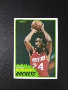 1981 Topps MOSES MALONE #14 - Centered w/ Nice Corners & Nick Free Edges HOF'er