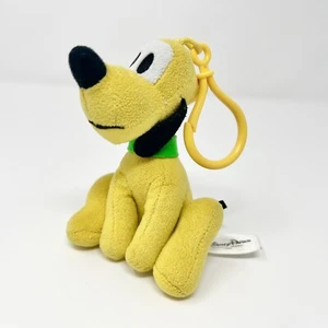 Disney Parks Pluto Keychain PLUSH Clip Doll Toy Mini Stuffed Animal Key Chain - Picture 1 of 8