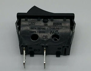 Interruptor basculante LECI RS606B 1 PIEZA 2 pines 2 posiciones 16(4)A 125/250 VCA T55/85/105 - Imagen 1 de 3