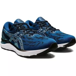 Asics Gel Cumulus 23 Mako Blue / Pure Silver Mesh Running Shoes Trainers UK 12 - Picture 1 of 7