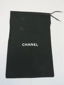 "BOLSA DE POLVO NEGRA CHANEL PARA ZAPATOS O BOLSA DE POLVO DE EMBRAGUE 14"" x 11.5"" - Imagen 1 de 5