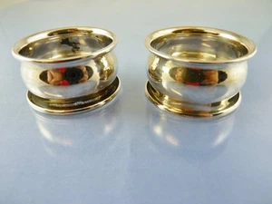 PLAIN CONVEX NAPKIN RINGS # 3 ROLLED RIM 2 BY INTERNATIONAL STERLING  - Picture 1 of 5