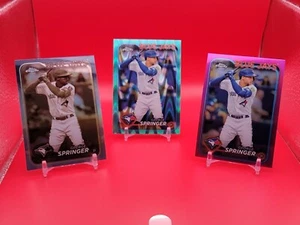 2024 Topps Chrome George Springer Three Card Rainbow Set Blue Jays - Picture 1 of 1