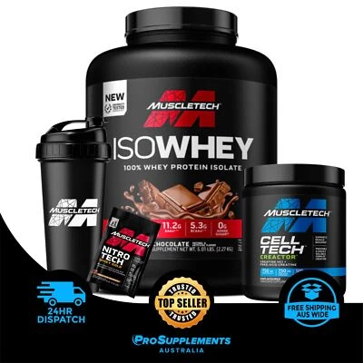 MuscleTech IsoWhey 100% WPI Isolate 5lbs (2.3kg), 2 Flavours, plus free Creactor - image 1 of 4