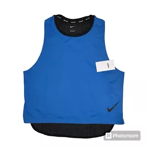 NEU Nike Schwimmen Damen Tank Abdeckung Netz Rücken ärmellos Sport blau Größe Large $ 52 - Bild 1 von 10