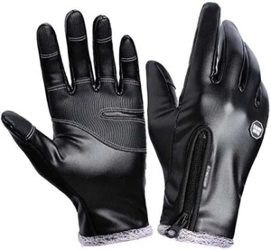 Thermal Windproof Leather Utility Driver Work Gloves Winter Gloves for Men Women - Picture 1 of 10