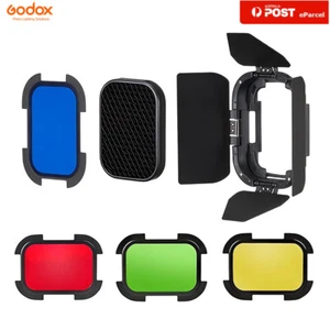 Godox BD-07II Barn Door with Honeycomb Grid 4 Color Filters for AD200ProII Flash - Picture 1 of 8