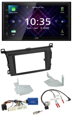 JVC DAB 2DIN Lenkrad Bluetooth USB Autoradio für Toyota RAV 4 ab 2013 - Bild 1 von 4