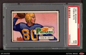 1951 Bowman #88 Tobin Rote Packers Rice PSA 7 - NM - Picture 1 of 3