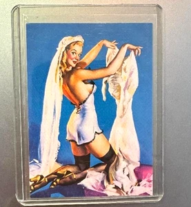 1994 COMIC IMAGES GIL ELVGREN'S CALENDAR PINUPS 2 LIMITED EDITION MEDALLION CARD - Imagen 1 de 2