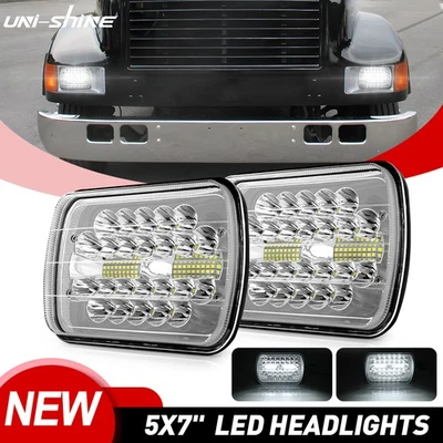 Pair For International Harvester 9900 4700 4800 4900 8100 5x7 7x6" Led headlight - Image 1 of 4