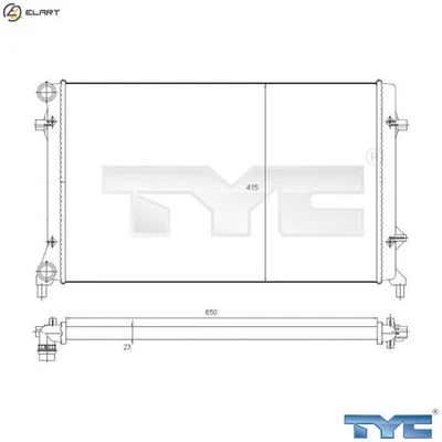 RADIATOR ENGINE COOLING 702-0025 FOR SKODA OCTAVIA/II/Combi LAURA YETI  VW - Image 1 of 4