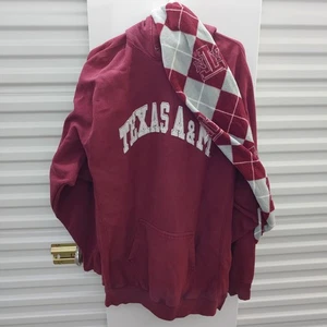 VINTAGE Texas AM A&M Aggies Hoodie Gr. XXL mit Schal - Steve & Barrys Sweatshirt - Bild 1 von 14