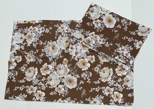 Vintage 1978 J P Stevens Tastemaker Kissenbezug 2er Set braun mit weißen Blumen - Bild 1 von 4