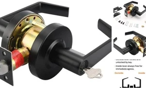  Gewerbliches Türschloss - Schwerlast Designer Griffe für mattschwarzes Klassenzimmer - Bild 1 von 7