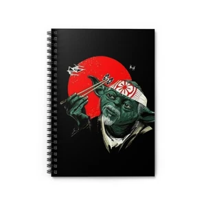 Samurai Yoda Mr. Miagi Ispirato Illustrazione Quaderno Spirale | Diario Regolato - Foto 1 di 5
