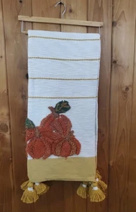 Rachel Zoe Fall Harvest Throw Blanket 50”x70” Decorative Autumn Pumpkin Tassels - Picture 1 of 6
