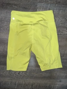 Zella High Waist Bike Shorts – Yellow – Size Medium - Picture 1 of 6