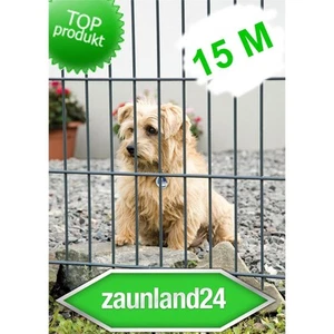 Doppelstabmattenzaun Gittermatten Zaun Zaunset 15 m 2030 mm anthrazit 6/5/6mm - Bild 1 von 5