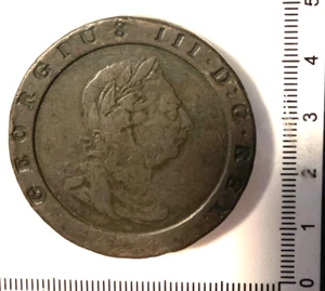 1797 George III, Two Pence, large Copper Coin, as shown. - Picture 1 of 2