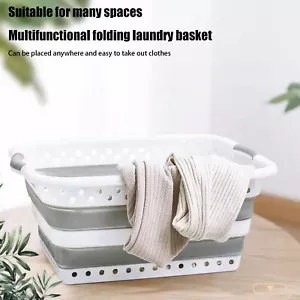 Fold Up Laundry Basket Waterproof Storage Clothes Container Clothes manner - Picture 1 of 6