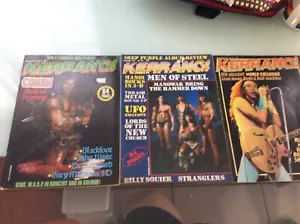 1980's Kerrang! Music Magazines Hanoi Rocks Ted Nugent Conan Heavy Metal 3 pcs. - Picture 1 of 16