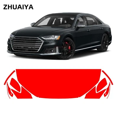 Película protectora de pintura PPF para capó parcial + guardabarros para Audi S8 2020-2021 Foto 1 de 4