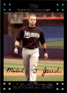 2007 Topps Baseball Mike Jacobs . Florida Marlins #134