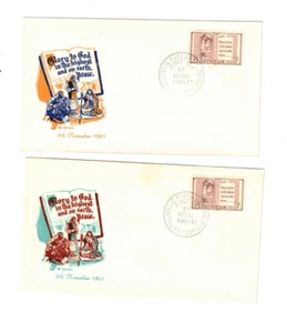 Australia 1961 5d Xmas on UNADDRESSED ROYAL FDCs (2 Covers) - Picture 1 of 1