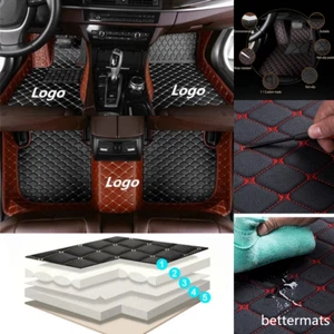 Car Floor Mats For Honda CRZ CRV Auto Liner Carpets Luxury Waterproof Front Rear - Picture 1 of 32
