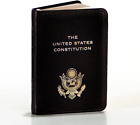 United States Constitution, Mini Size, Genuine Leather, Embossed American Eagle,