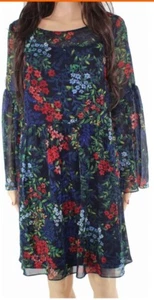 Lauren Ralph Lauren Women’s Oceana Georgette Dress NWT size 16 Navy Floral - Picture 1 of 10