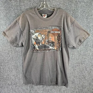 Harley Davidson Mens Large Graphic T Tee Shirt Short Sleeve Grey Carson City NV - Picture 1 of 5