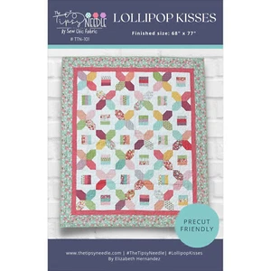 LOLLIPOP KISSES ~ Quilt Pattern ~ Makes 58" x 77" Finished ~ The Tipsy Needle - Foto 1 di 2