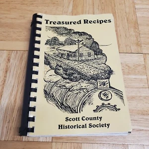 1993 TREASURED RECIPES Cookbook (Winchester,Illinois) By Scott County Historical - Picture 1 of 11