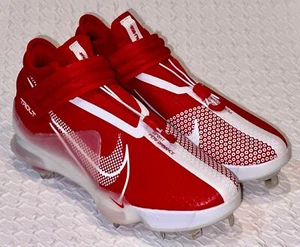 NIKE Force Zoom Trout 7 Red White Metal Spikes Baseball Cleats Mens 8.5 9 9.5 13 - Picture 1 of 15