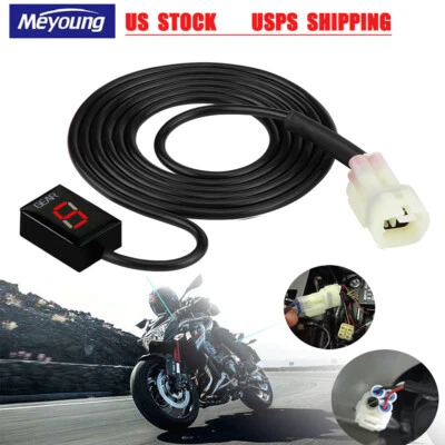 Indicador de marcha naranja LED EFI motocicletas para Honda CBR 600RR 600F 929RR 1000RR Foto 1 de 4