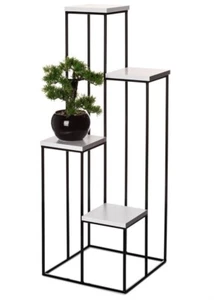 Blumentreppe schwarz Metall 110cm Pflanzentreppe 4 Ablage Pflanzenregal - Bild 1 von 8