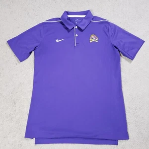 Nike Polo Shirt Men M Purple Dri-Fit ECU East Carolina Pirates Team Issue Golf - Picture 1 of 11