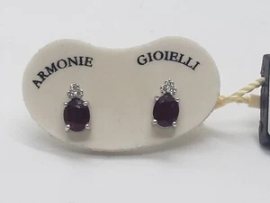 Pendientes ARMONIE GIOIELLI Oro 18KT Con Rubí y Diamantes 20% (0446) - Imagen 1 de 8