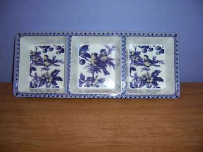 Evergreen April Cornell 3 Section Serving Dish - Image 1 of 4