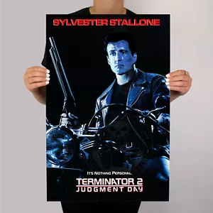 Sylvester Stallone Terminator 2 Metal Poster Skynet Cyberdyne Systems Arnie T800 - Picture 1 of 4