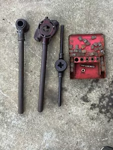 Antique Pipe Threading Tool Lot ARMSTRONG TOLEDO GREENFEILD USA!!! - Picture 1 of 23