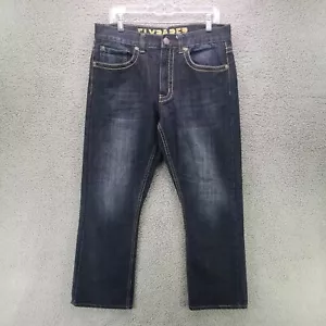 Flypaper Bootcut Jeans Herren Etikett Größe W32xL30 Distressed Dark Wash - Bild 1 von 12