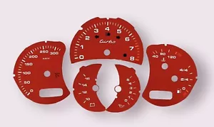 Porsche Carrera 911 (996) speedometer dials 320 km/h RED color - Picture 1 of 7