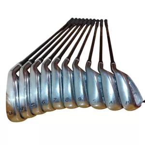 TaylorMade rac os Iron Set of 10 3-SW TM-RAC PLUS Graphite Flex R Used - Picture 1 of 9