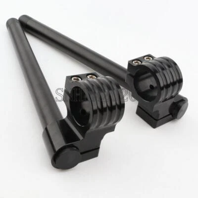 Black 50MM Aluminum 1" Riser Clip-On Handlebar For Suzuki GSXR 600 750 1000 1100 - Image 1 of 4